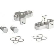 Mirage T6 aluminium crankdelen set in zilver met roestvrijstalen bouten, geschikt voor fietscranks en reparaties