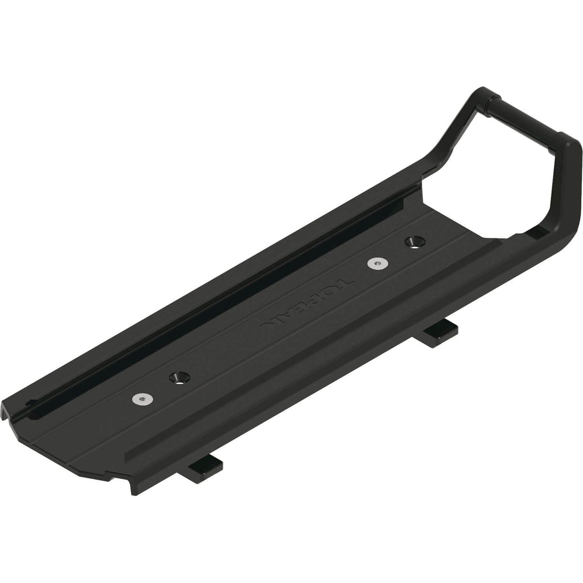 Topeak Omni Quicktrack Adapter voor bagagedragers, zwart, compatibel met verschillende fietstassen en accessoires.
