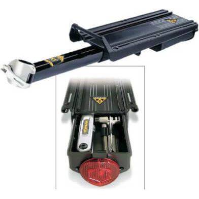 Topeak Beamrack MTX Ex achterdrager met bagagehouder en bevestigingspunten voor fiets, zwart, op fiets gemonteerd