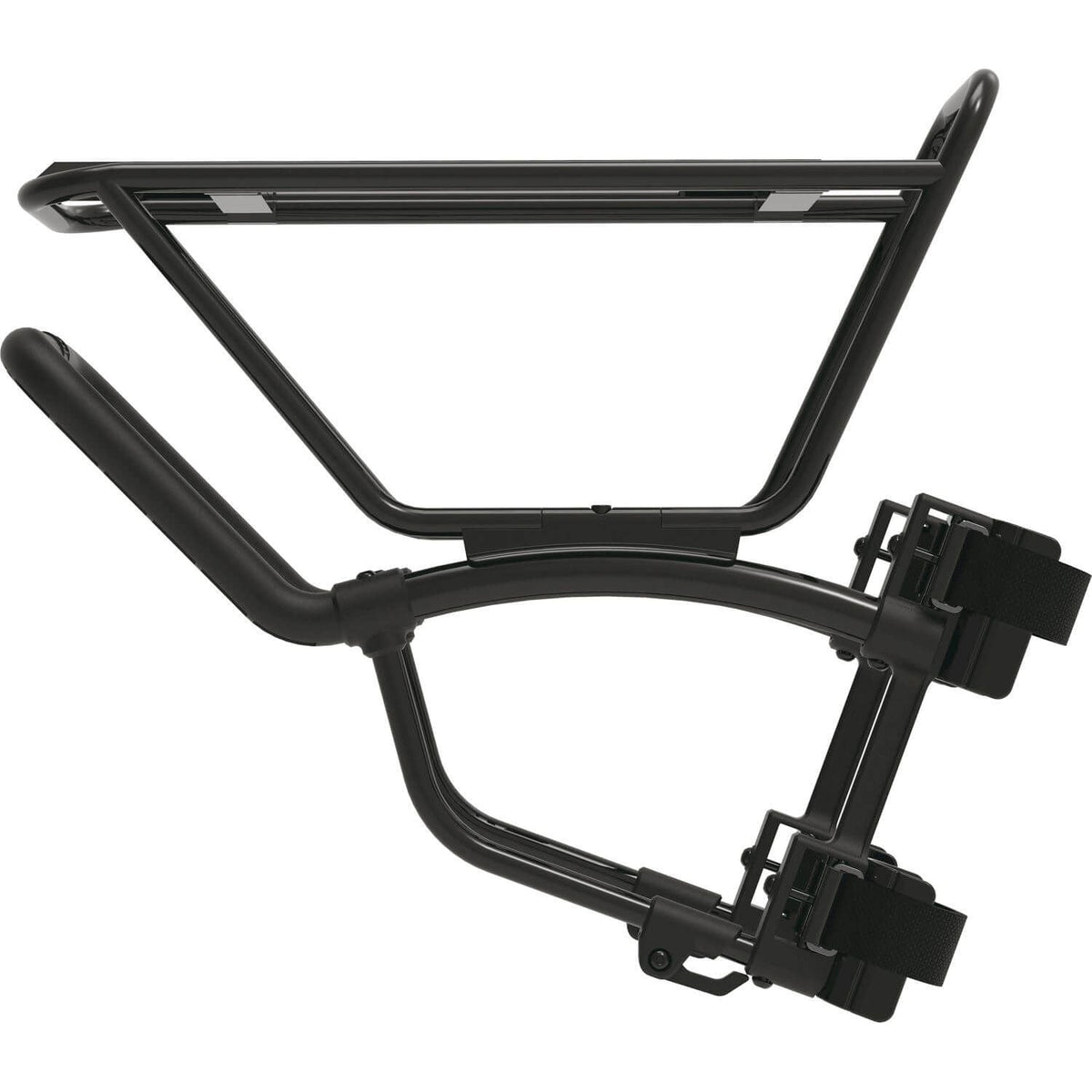 Topeak Tetrarack M1 voordrager voor MTB met stevig frame en bevestigingspunten voor bagage, zwart metalen ontwerp