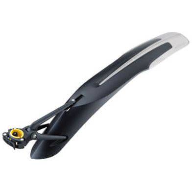 Topeak achterspatbord XC11 voor 27,5 inch mountainbikes, beschermt tegen modder en water, zwart kunststof.