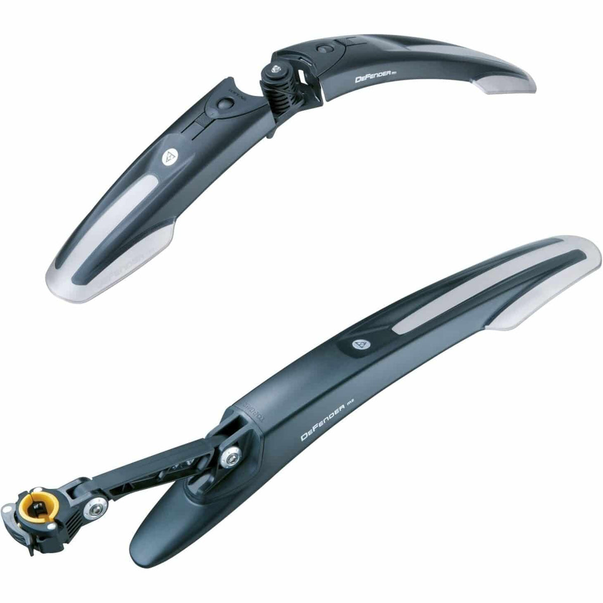 Topeak Defender M1/2 spatbordenset voor 26 inch fietsen, beschermt tegen modder en water tijdens het fietsen.