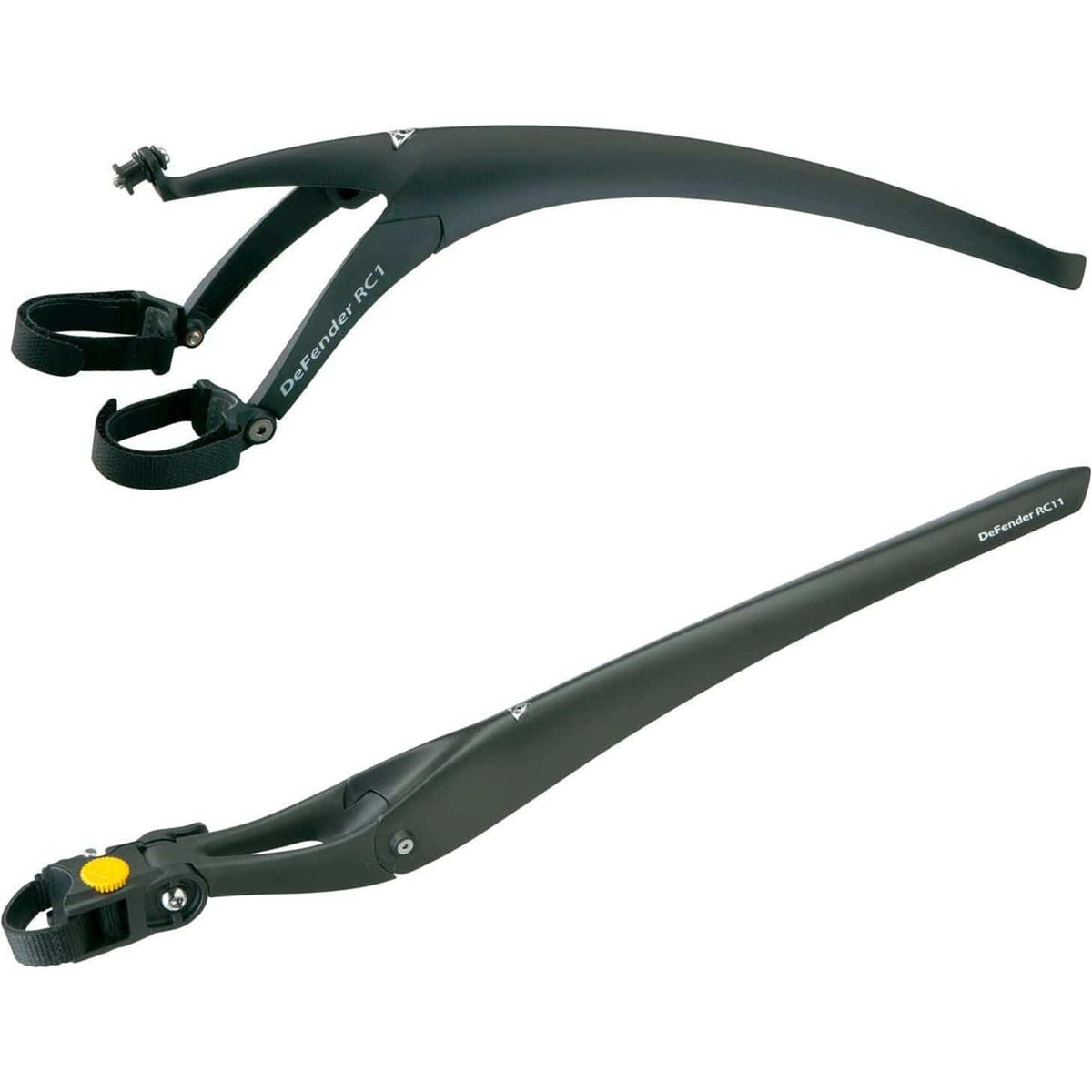 Topeak spatbordenset Defender RC1 en RC11 voor fiets, duurzame kunststof spatborden met montagebeugels, geschikt voor mountainbikes