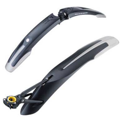 Topeak Defender M1/XC 27.5 inch spatbordenset voor mountainbikes, beschermers voor voor- en achterwiel, zwart.