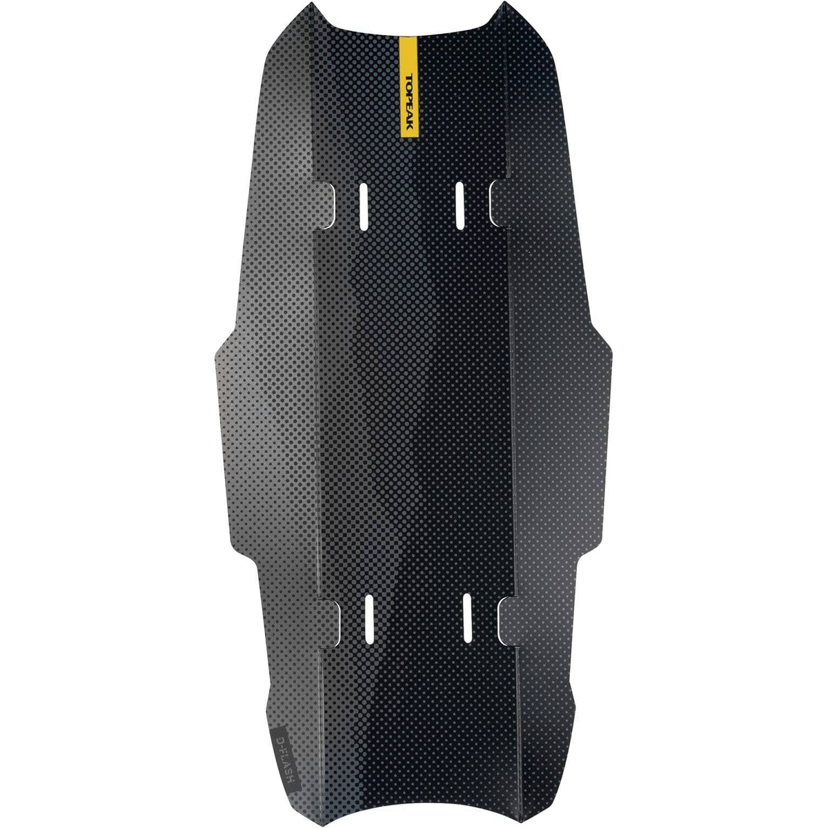 Topeak voorspatbord voor D-Flash Express DT, zwart kunststof, beschermt tegen modder en water tijdens fietsen.