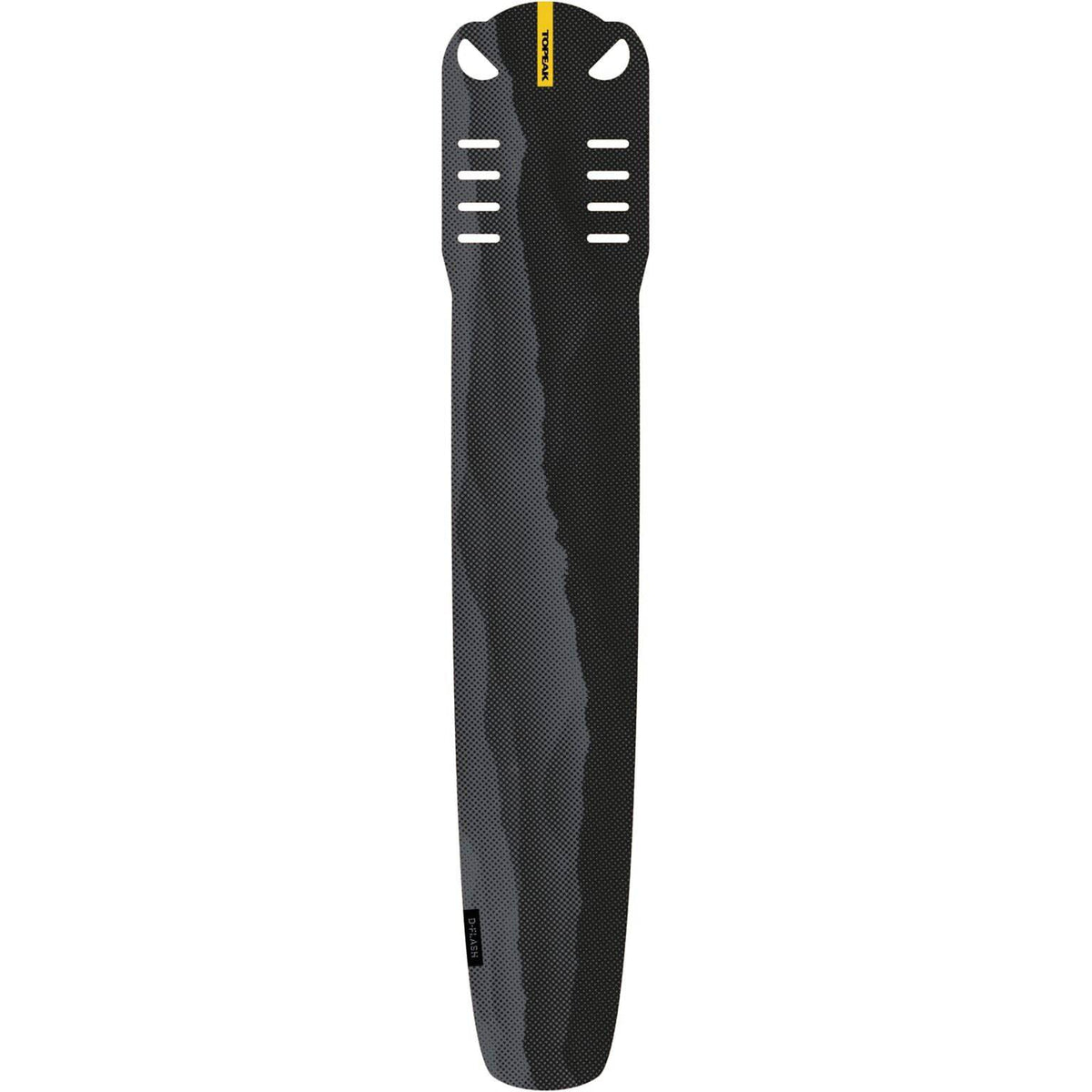 Achterspatbord Topeak D-Flash Express St voor fiets, zwart kunststof met bevestigingspunten en reflecterend detail.