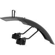 Topeak voorspatbord voor Tetrafender M1 mountainbike, zwart kunststof, beschermt tegen modder en water tijdens rit.