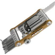 Zwart Topeak Minitool Mini PT30 multitool met verschillende schroevendraaiers en inbussleutels, compact en handig voor onderweg