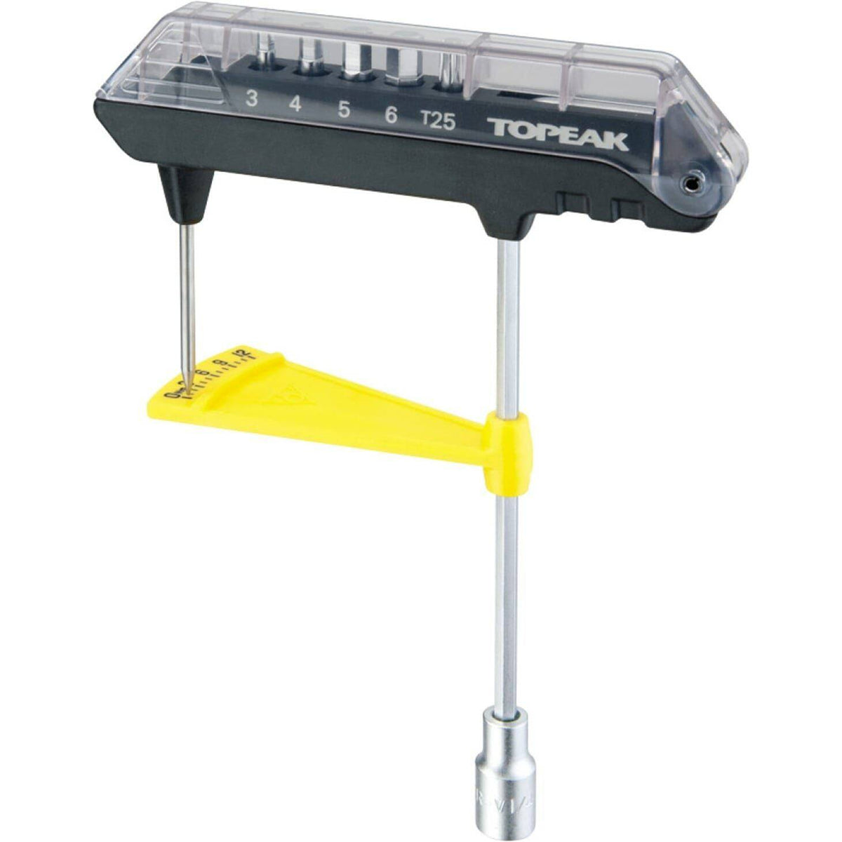 Topeak momentsleutel set Combotorq met metalen handvat en verstelbare kop voor precisiebekwaamheid bij fietsreparaties
