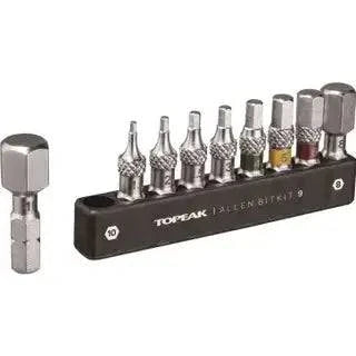 Topeak Inbus lange bitset met 9 inbusschroevendraaiers, geschikt voor precisie- en mechanisch werk