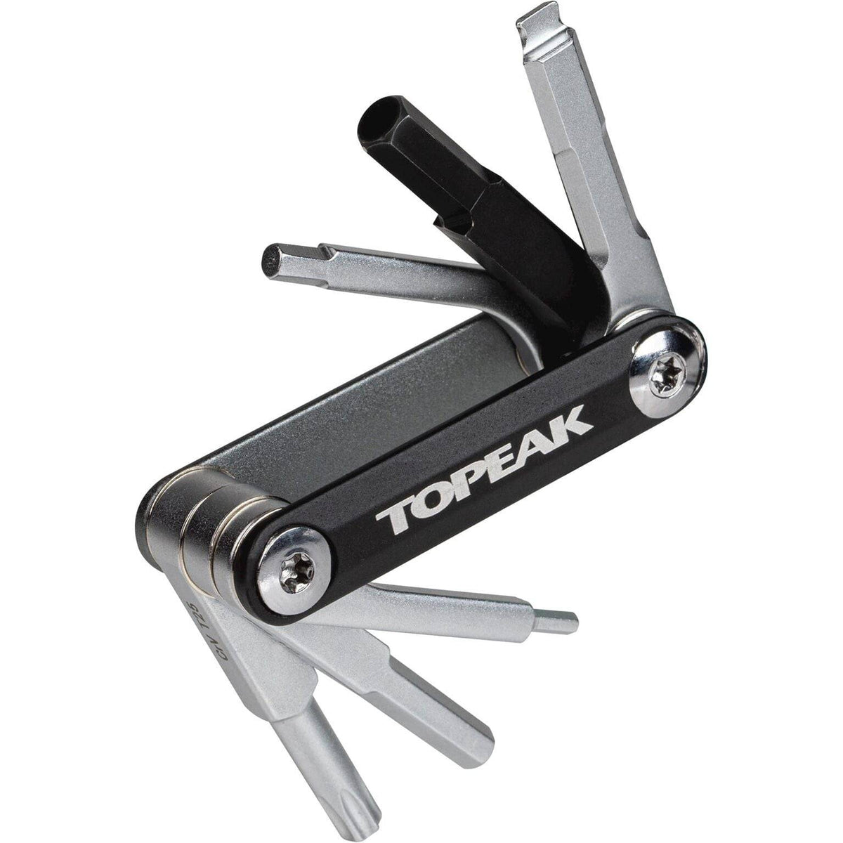 Topeak Nano 7 multitool inbussleutel met meerdere bits voor fietsreparaties, compact en handig voor onderweg