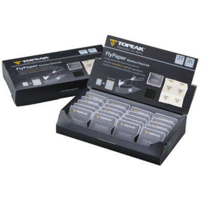 Topeak Flypaper glueless bandenreparatiekit met plakstrips en gereedschap voor snel en gemakkelijk lekreparatie van fietsbanden