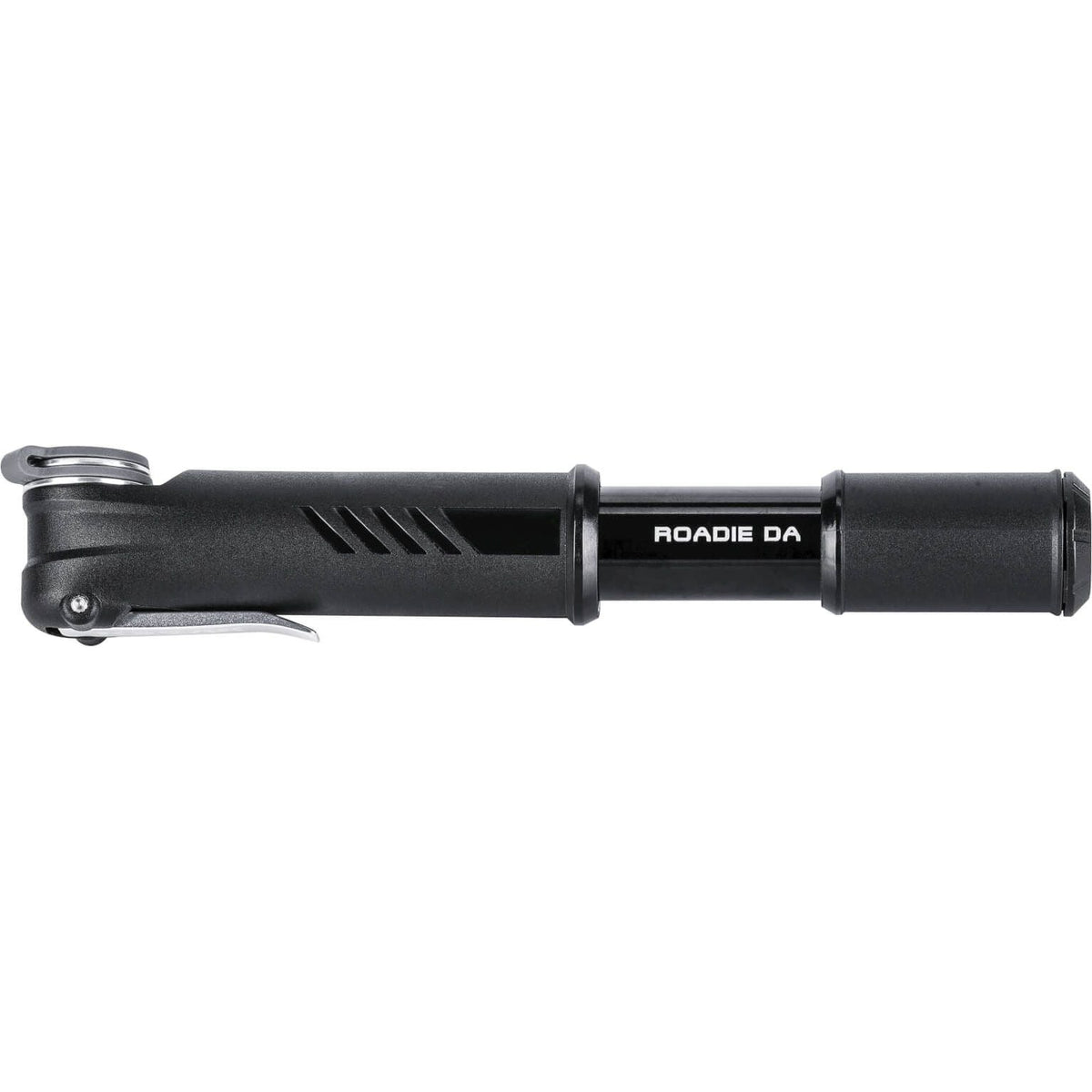 Topeak Roadie Da minipomp in zwart, compacte fietspomp voor snel en gemakkelijk oppompen van banden.
