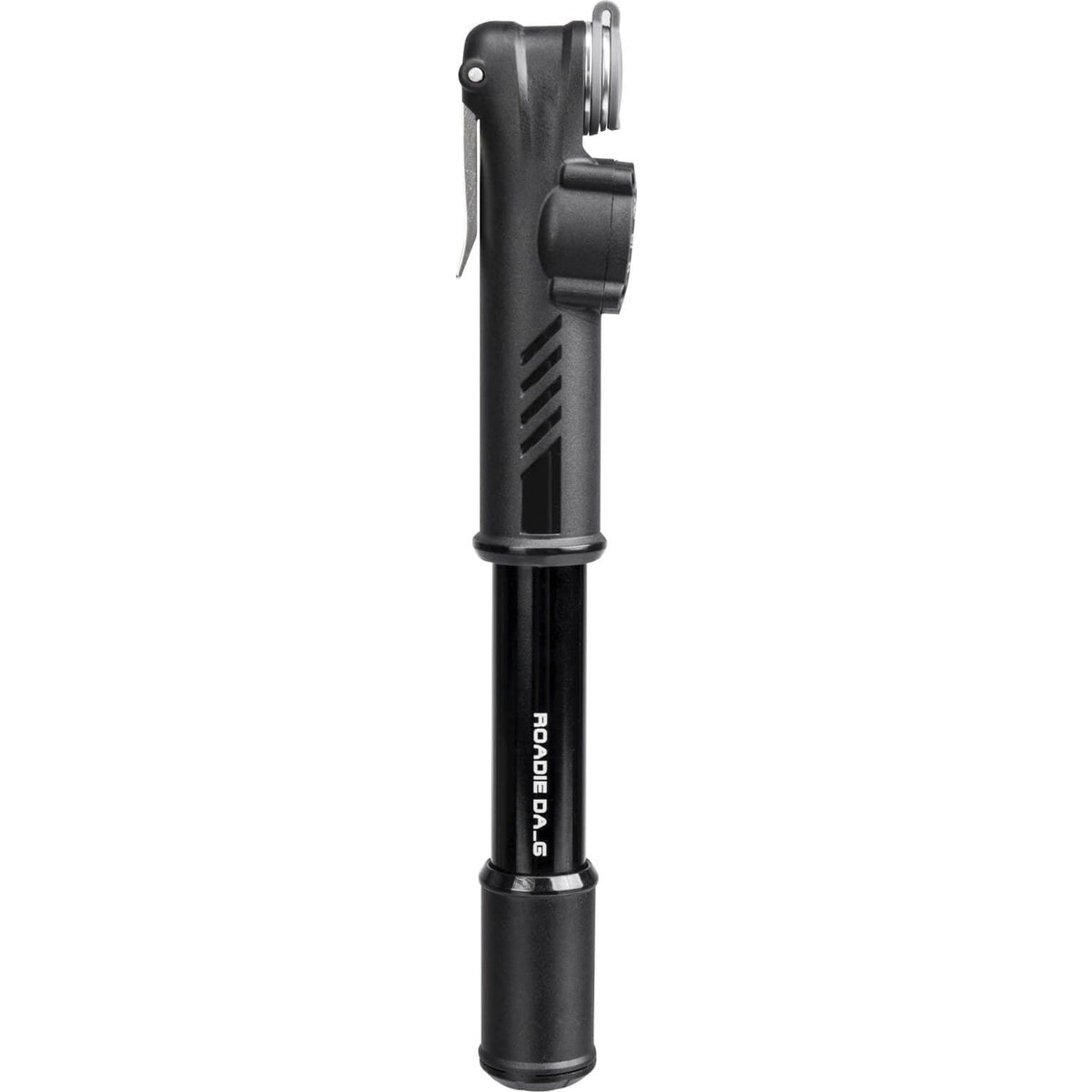 Topeak Roadie Da_G minipomp voor fietsbanden, compact en lichtgewicht, zichtbaar met pomphandvat en ventiel in de afbeelding