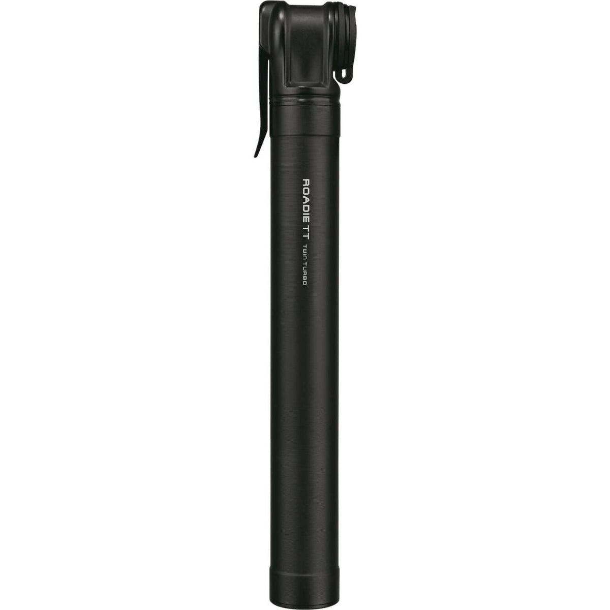 Topeak Roadie TT minipomp voor fietsbanden, compacte en handzame fietspomp met drukmeter voor onderweg.