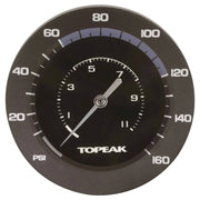 Topeak Joeblow Roadie Ex vloerpomp met digitale drukmeter en handvat voor het oppompen van fietsbanden.