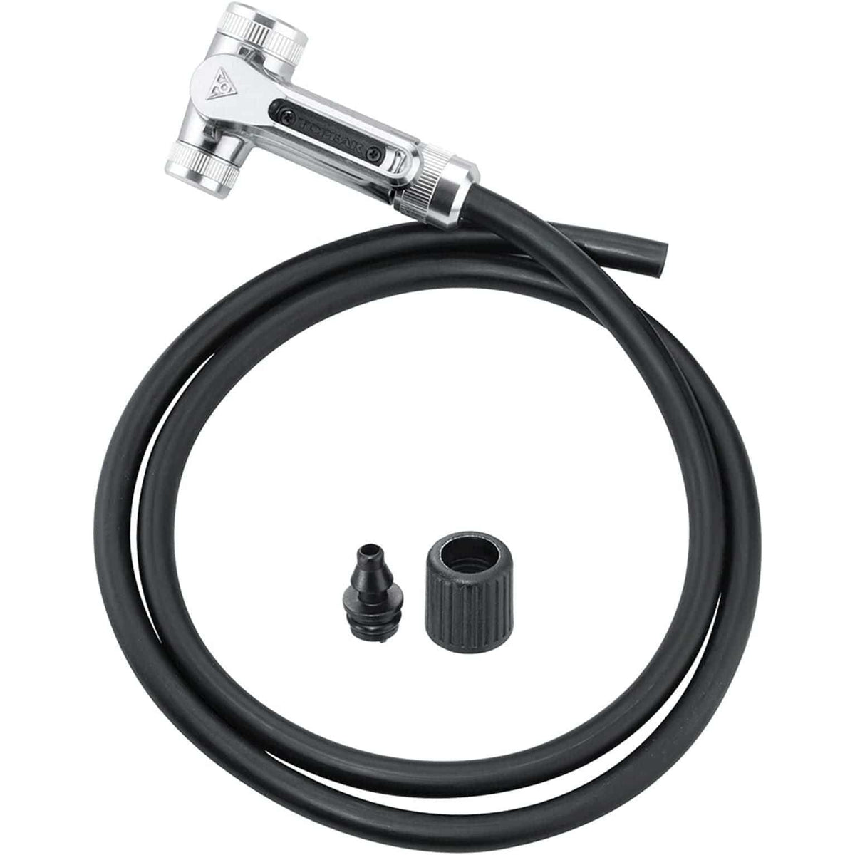 Topeak Twinhead Dx1 en pompslang voor fiets, pomponderdelen voor fietsreparatie en onderhoud.