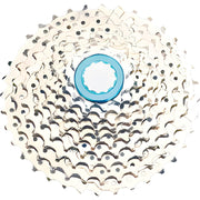 Primax E 11-speed cassette met 11 versnellingen, zichtbare tandwielen en stevige constructie voor racefietsen.