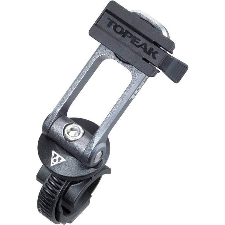 Topeak Ridecase Oversized stuuraccessoire met houder voor fietscomputer en smartphone op een fiets stuur