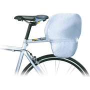 Topeak Regenhoes Mtx Tour Dragertas, waterdichte tasbescherming voor fietstassen, zwart met merklogo, geschikt voor MTB en touring.