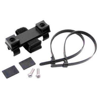 Topeak Road Morph fietspomp houder bevestigd op een fietsframe, geschikt voor snelle bandenoplossingen en accessoires.