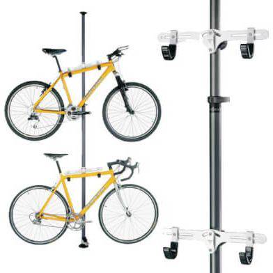Topeak DT fietspresentatie paal, 4-delig, etalagehulpmiddel voor fietsen en displays, zwart kunststof.