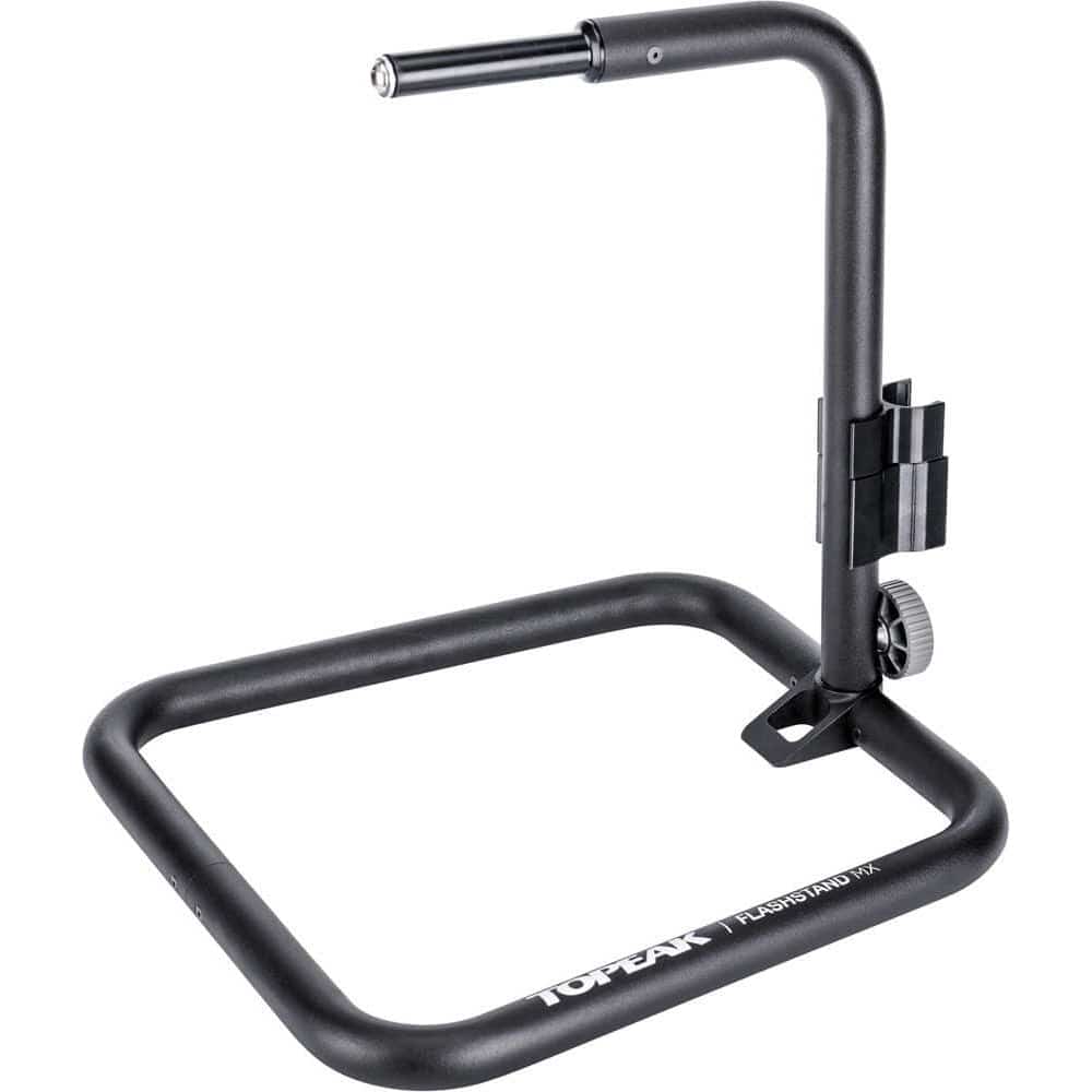 Topeak Cranckstand Flash Stand Mx presentatiestandaard voor fietsen, zwart, stevig en compact ontwerp voor onderhoud en display