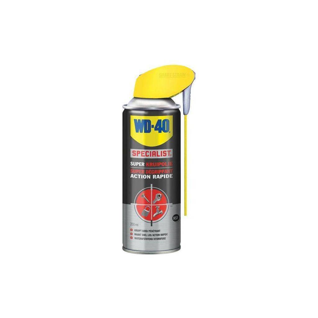 Wd-40 Specialist Super Kruipolie 250 ml waterbestendige smeervet met smart straw zichtbaar in de afbeelding