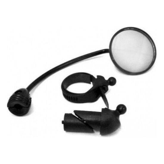 Busch & Müller fietsspiegel met Ø60 mm spiegelglas en 13 cm lange stang voor veilige fietscontrole