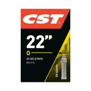 CST binnenband 22 inch, 1.75 Hv, geschikt voor fietsbanden, weergegeven in de afbeelding met de binnenband en maat.