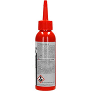 Forkolie CyclOn 10 W-Hp in een 125 ml fles, zichtbaar in de afbeelding, geschikt voor vorken van fietsen.