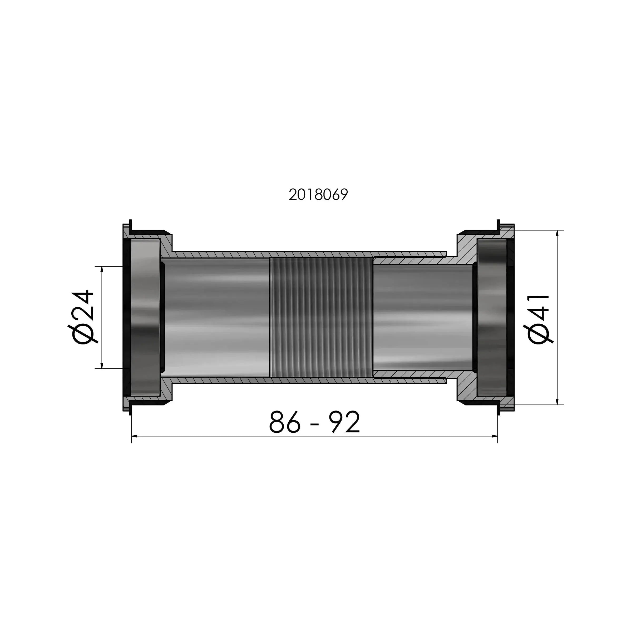 Elvedes Trapas Cupset Twistfit Shimano BB86/92 - Zwart - Le Coq Wielerartikelen