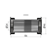 Elvedes Trapas Cupset Twistfit Shimano BB386 in zwart, zichtbaar met draai- en bevestigingsonderdelen voor fietsen.