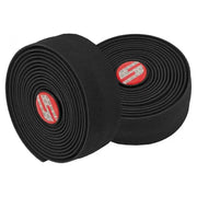 Zwart Sram Supersuede stuurlint met zachte textuur en comfortabele grip voor racefietsen.