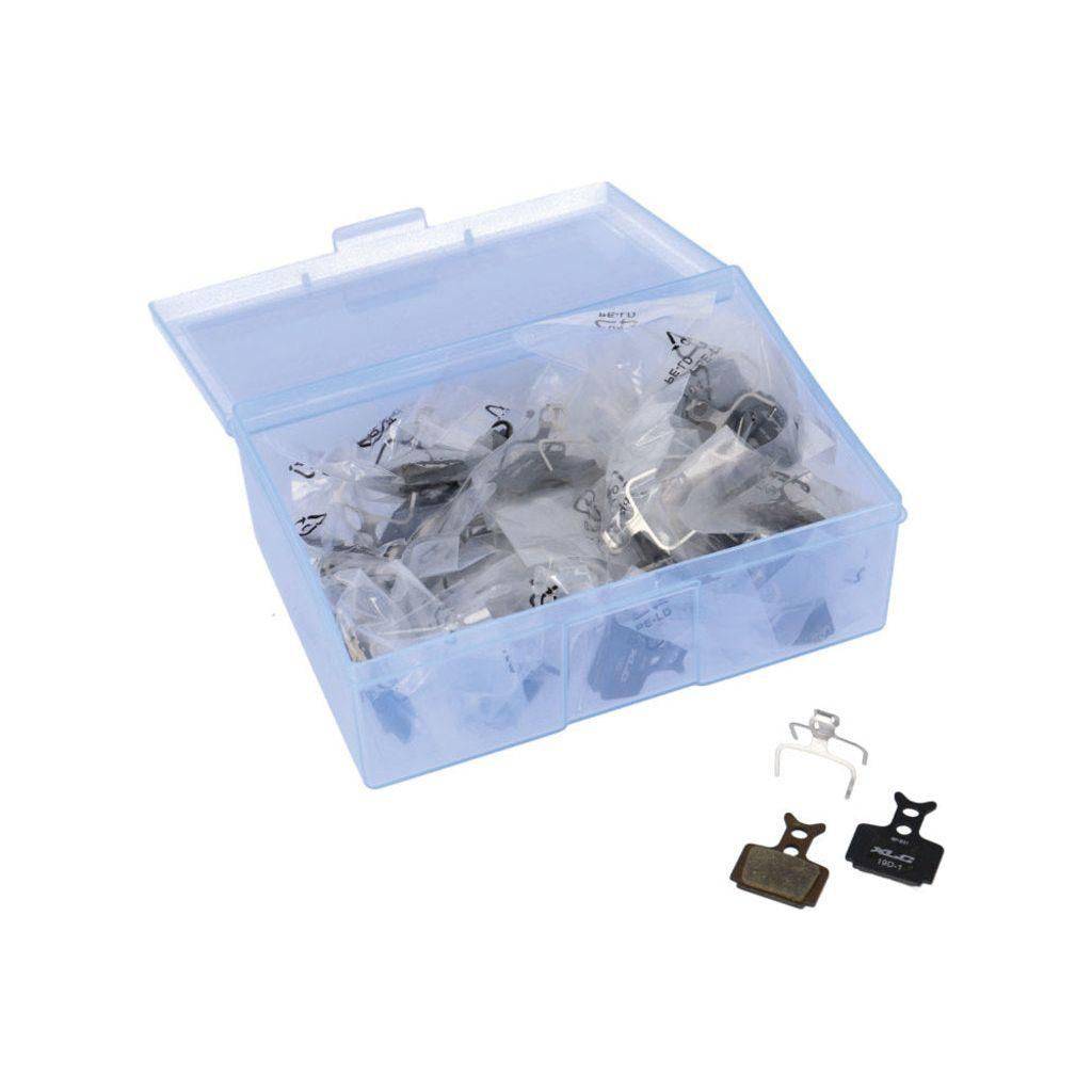 Set van 25 XLC schijfremblokjes voor Formula Mega, One, R, Rx, geschikt voor basis remsystemen.