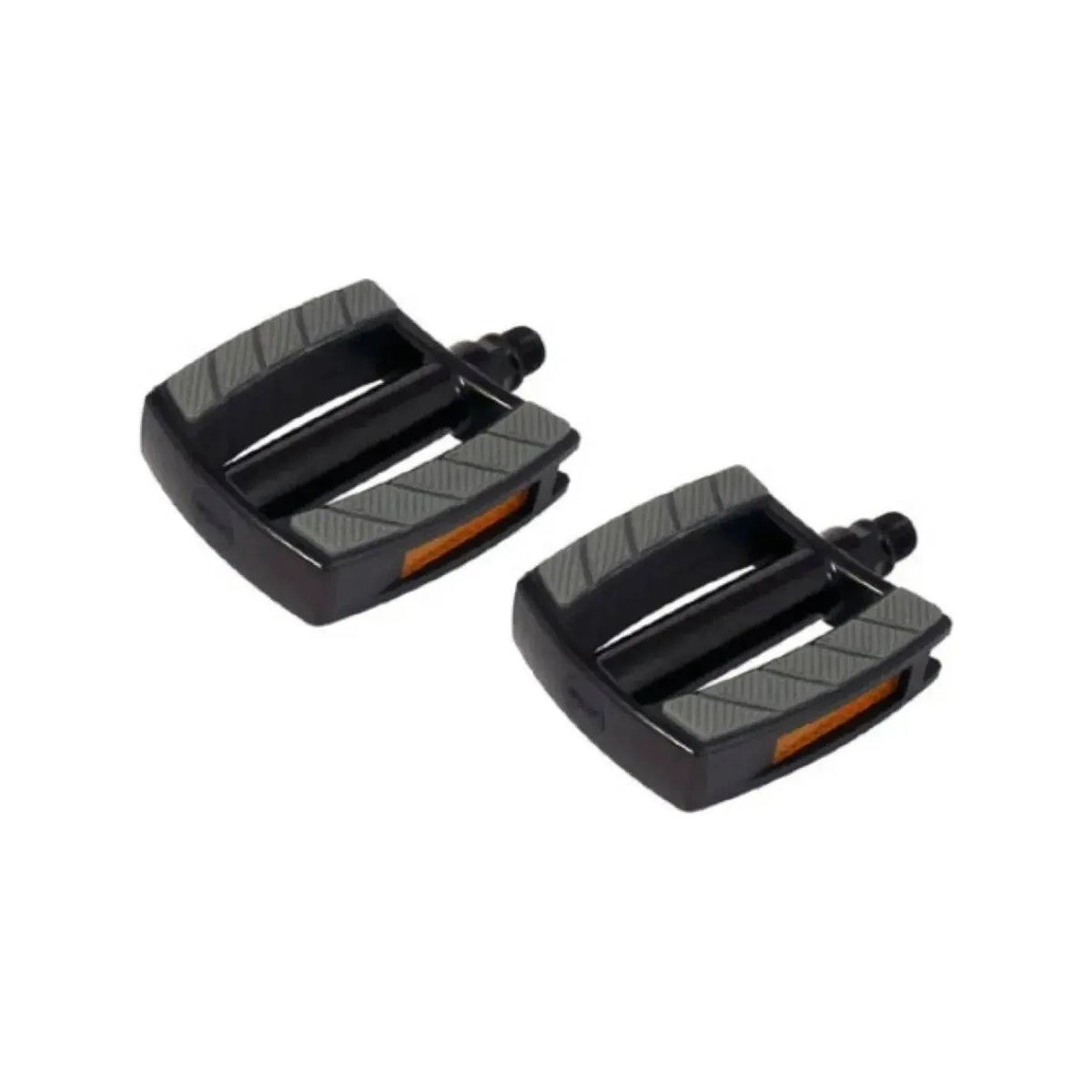 Marwi SP-2828 aluminium niet-slip pedalen voor stads- en E-bikes in zwart en zilver, zichtbaar op kaart.