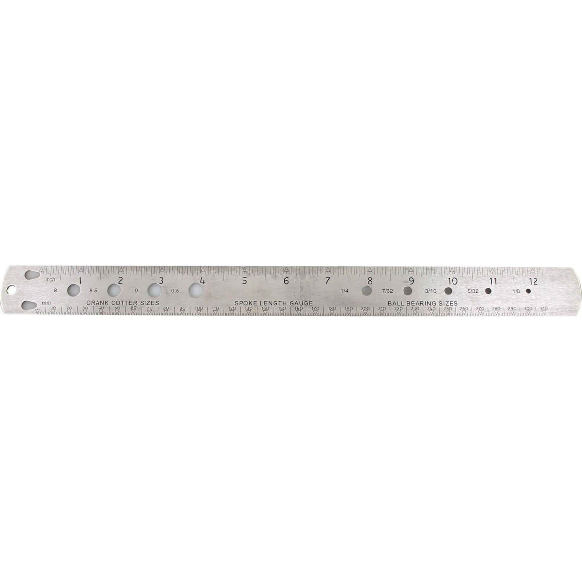 Rvs spaken- en meetlat van 33 cm van Icetoolz, wielgereedschap voor precisie en duurzame constructie.