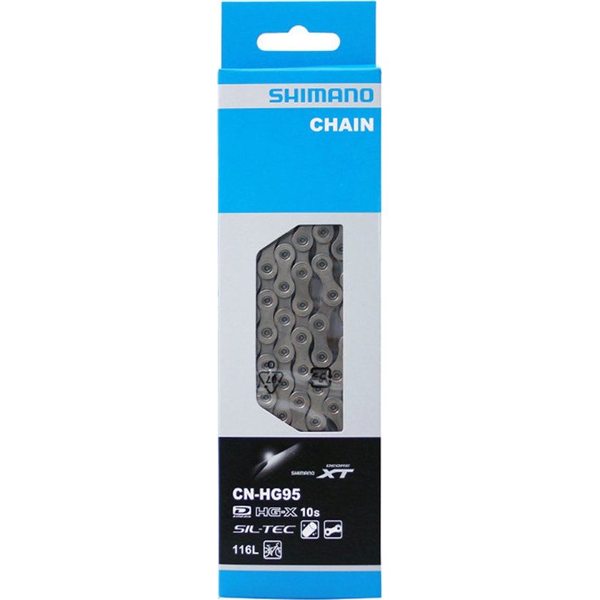 Shimano CN-HG95 10-speed ketting met 116 schakels en kettingpen, geschikt voor fietsen en mountainbikes