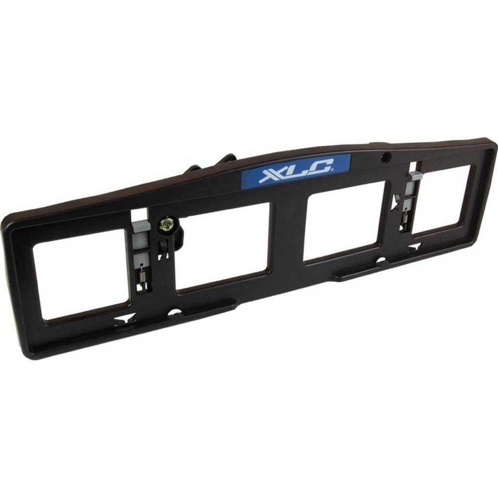 Zwarte XLC CC X13 kentekenplaathouder voor Azura Xtra en Azura Easy fietsendrager onderdelen, zichtbaar op de afbeelding.