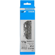 Shimano CN-HG601 11-speed ketting met 116 schakels voor fiets, zichtbaar in close-up.