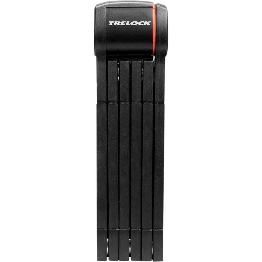 Zwart Trelock Vouwslot FS380 Trigo Smart X-Press 100cm, stevig fietsslot met vouwmechanisme en stevige constructie.
