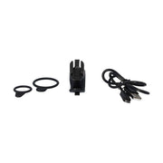 Zwart XLC Altair CL-S23 LED USB verlichtingsset met lampen en kabel, geschikt voor fietsen of technische toepassingen.