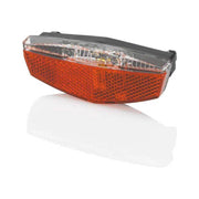 Zwart XLC achterlicht CL-R19 USB LED met standlicht, 50/80mm, zichtbaar met LED-indicator en bevestigingsbeugel