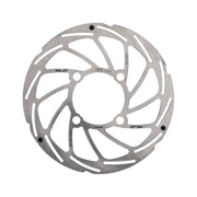 Zilveren XLC BRX114 remschijf van 1.8mm voor Rohloff 4-versnellingen, zichtbaar in close-up op de afbeelding.