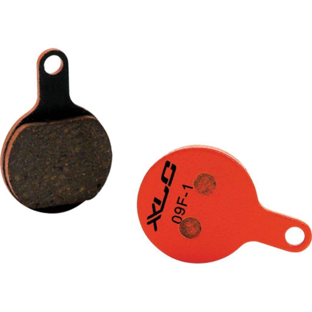 XLC remblok Tektro Iox set A, schijfremblokjes voor fietsremmen, zwart rubber met metalen bevestiging