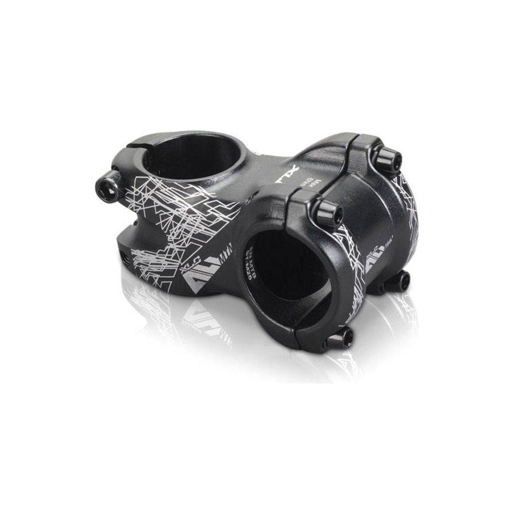XLC stuurpen Ahead aluminium 11/8" Ø 35 mm in mat zwart, 0° voor fiets, zichtbare stuurpen en bevestigingsbouten