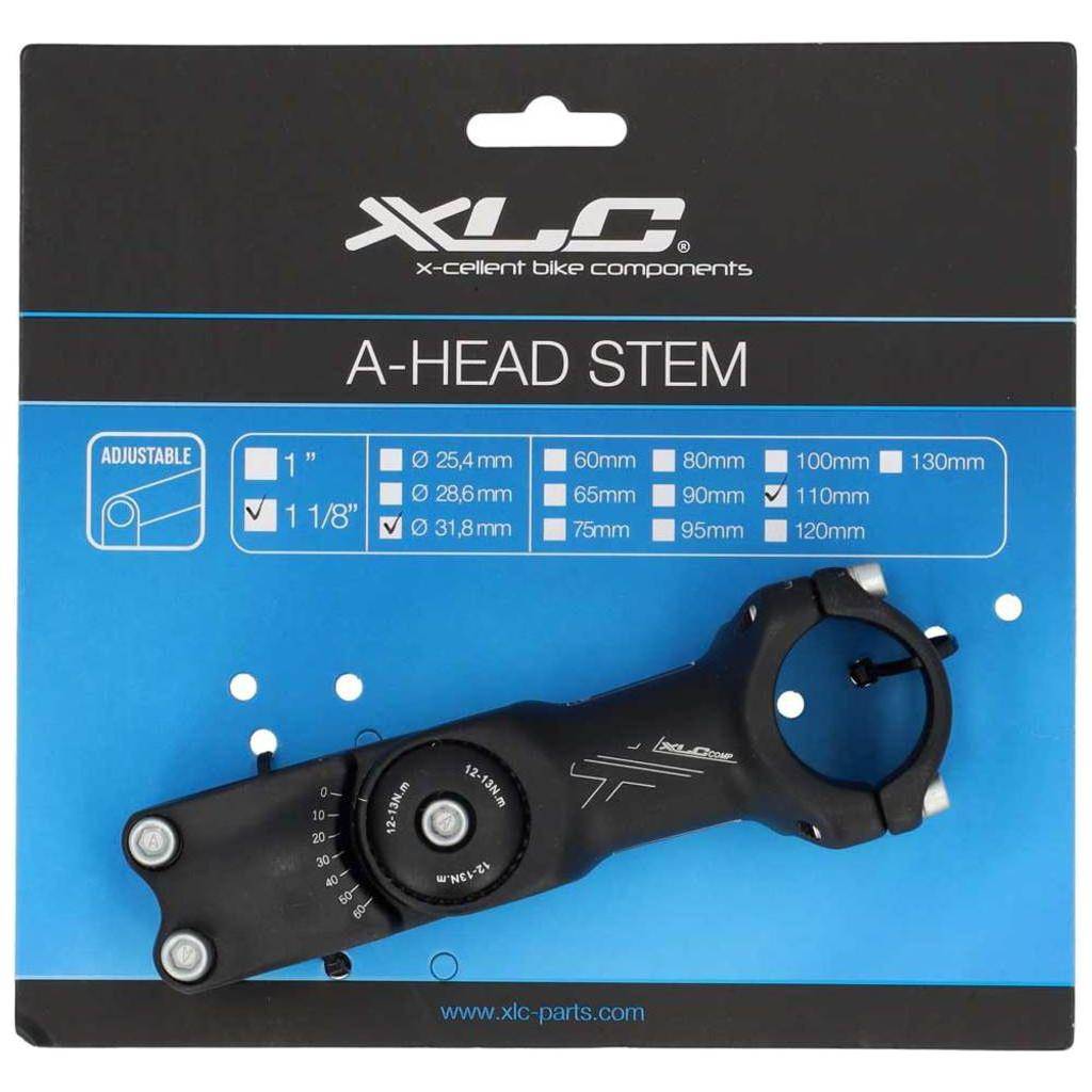 Xlc Stuurpen Comp St-T14Ahead Alm Verstelbaar 11/8" Ø 31.8Mm - Zwart - Le Coq Wielerartikelen
