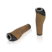 XLC handvat van kurk en zwart kunststof, 135 mm lang, geschikt voor fietsframes, bruine en zwarte kleur.