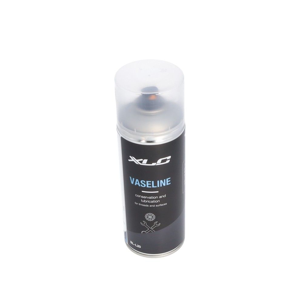 XLC Vaseline BL-L20 in een 400 ml container, close-up van de witte plastic verpakking met productnaam.