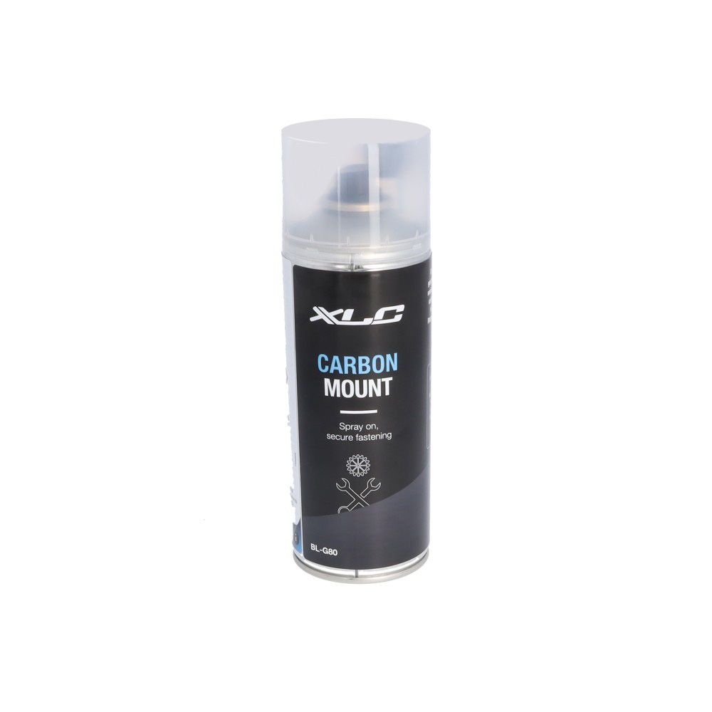 XLC Carbon Mount BL-G80 montagevloeistof in 400 ml fles, geschikt voor carbon fietscomponenten, zichtbaar in de afbeelding.
